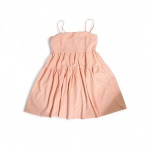 Mittoshop Women’s Babydoll Mini Dress Sz M Peach Coral Back Zip